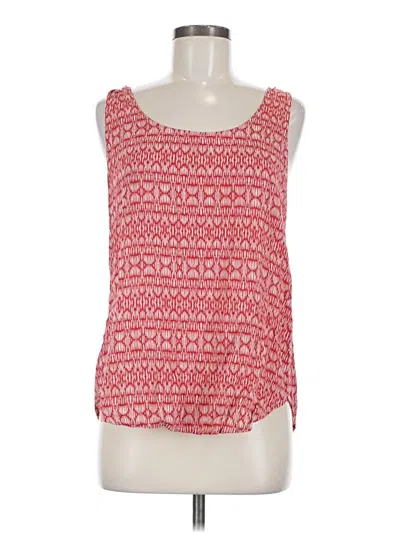 Pre-owned Lucky Brand Sleeveless Blouse In Red