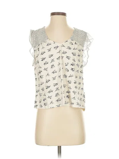 Pre-owned Lucky Brand Sleeveless Blouse In White