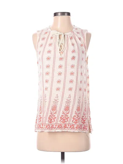 Pre-owned Lucky Brand Sleeveless Blouse In White