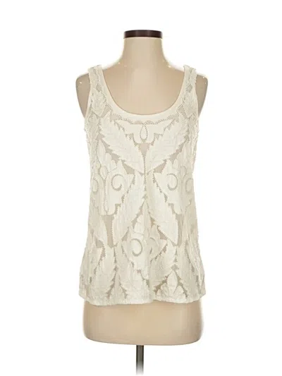 Pre-owned Lucky Brand Sleeveless Blouse In White