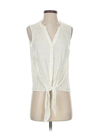 Pre-owned Lucky Brand Sleeveless Blouse In White