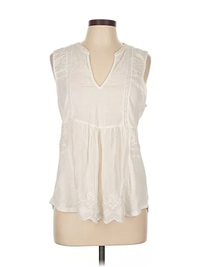 Pre-owned Lucky Brand Sleeveless Blouse In White
