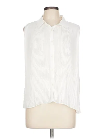 Pre-owned Lucky Brand Sleeveless Blouse In White