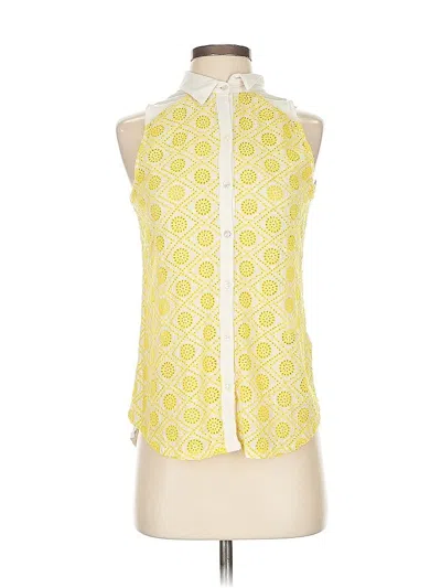 Pre-owned Lucky Brand Sleeveless Blouse In Yellow