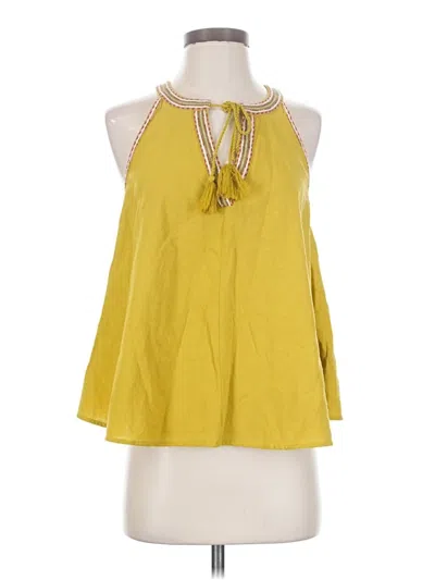 Pre-owned Lucky Brand Sleeveless Blouse In Yellow
