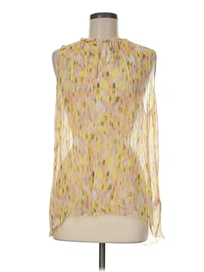 Pre-owned Lucky Brand Sleeveless Blouse In Yellow