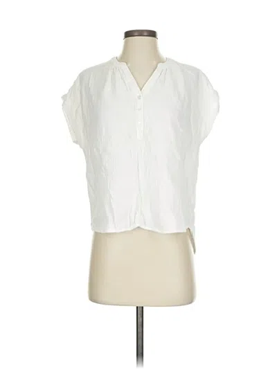 Pre-owned Lucky Brand Sleeveless Button Down Shirt In White