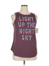 Lucky Brand Sleeveless Top Burgundy Scoop Neck Tops In Purple