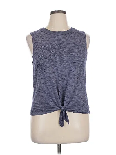 Pre-owned Lucky Brand Sleeveless Top Gray Keyhole Neckline Tops