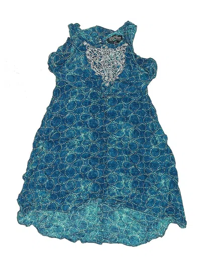 Pre-owned Lucky Brand Kids' Sleeveless Top Teal Halter Neckline Tops In Blue