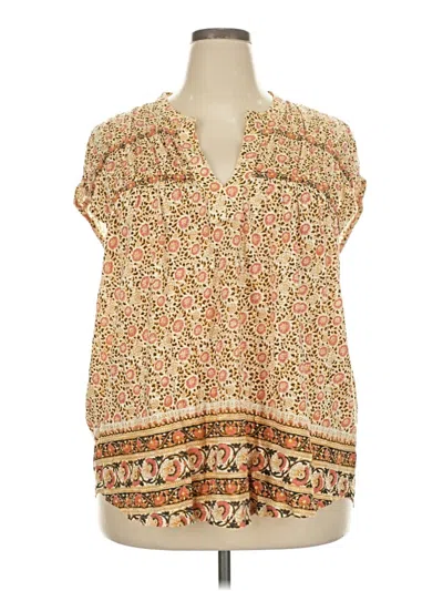 Pre-owned Lucky Brand Sleeveless T-shirt In Tan