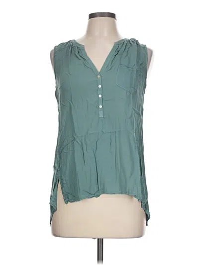 Pre-owned Lucky Brand Sleeveless T-shirt In Teal