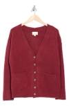Lucky Brand Slouchy Cardigan In Red