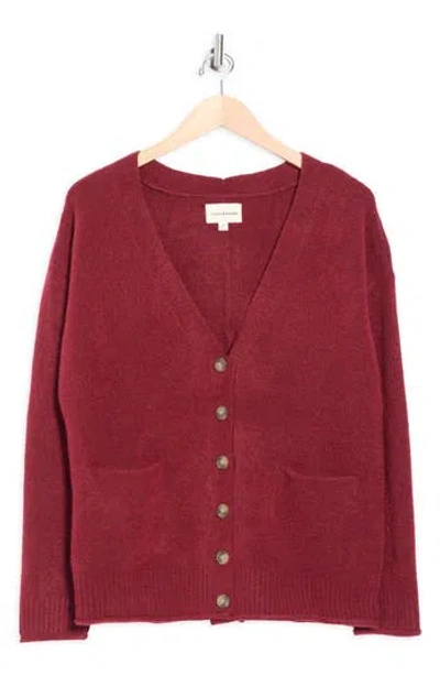 Lucky Brand Slouchy Cardigan In Red