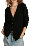 Lucky Brand Slouchy Cardigan In Dark Black