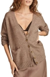 Lucky Brand Slouchy Cardigan In Falcon Heather