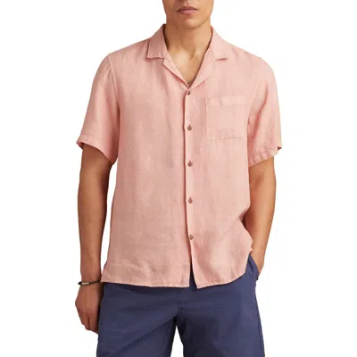 Lucky Brand Slub Linen Camp Shirt