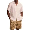Lucky Brand Slub Linen Camp Shirt In Bright White