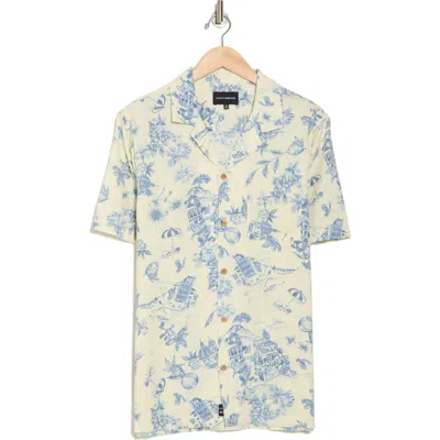 Lucky Brand Slubbed Camp Shirt In Multi