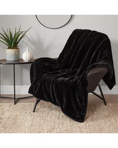 LUCKY BRAND LUCKY BRAND SOLID FUZZY THROW BLANKET