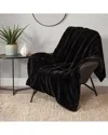 Lucky Brand Solid Fuzzy Throw Blanket