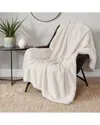 Lucky Brand Solid Fuzzy Throw Blanket