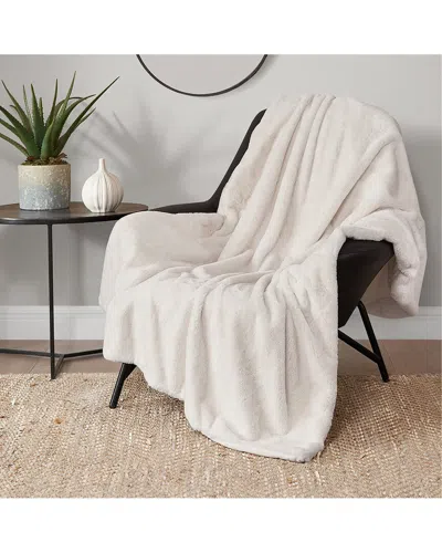 LUCKY BRAND LUCKY BRAND SOLID FUZZY THROW BLANKET