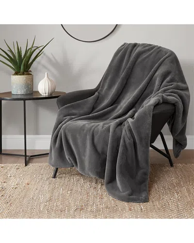 LUCKY BRAND LUCKY BRAND SOLID FUZZY THROW BLANKET