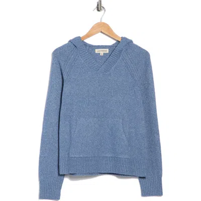 Lucky Brand Solid Hooded Sweater In Blue