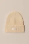 Lucky Brand Solid Knit Beanie In White