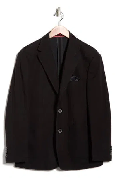 Lucky Brand Solid Pique Knit Sport Coat In Black