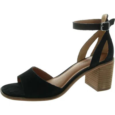 Lucky Brand Solinio Womens Adjustable Leather Ankle Strap In Black