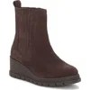 Lucky Brand Sondruh Platform Wedge Bootie In Brown