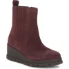 Lucky Brand Sondruh Platform Wedge Bootie In Burgundy