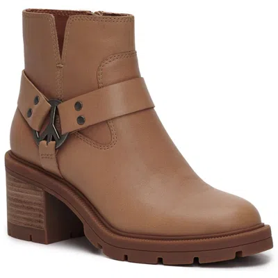 Lucky Brand Soxton Womens Leather Pull On Booties In Multi