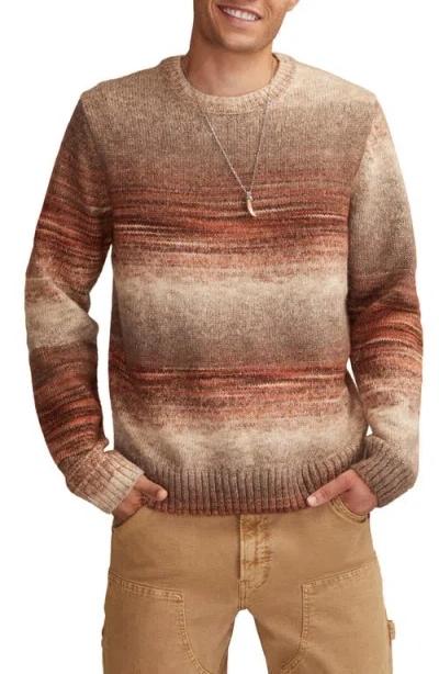 Lucky Brand Men's Space Dye Crewneck Sweater In Brown