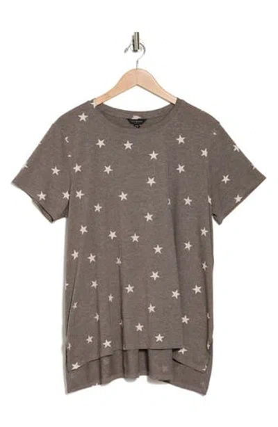 Lucky Brand Star T-shirt In Gray Multi