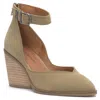 Lucky Brand Stephi Womens Suede Cut-out Ankle Boots In Multi