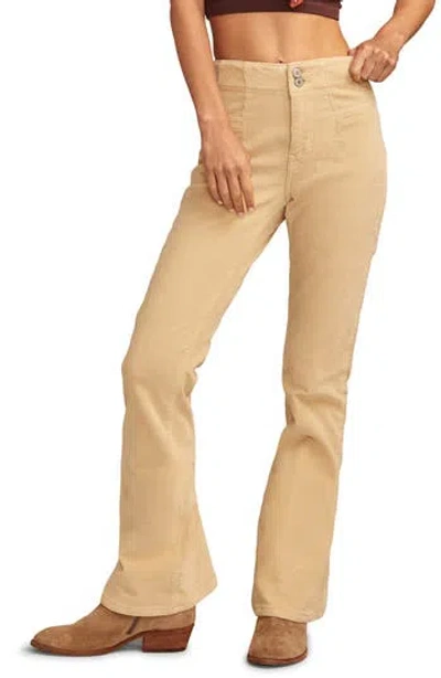 LUCKY BRAND LUCKY BRAND STEVIE SEAMED HIGH WAIST CORDUROY FLARE PANTS