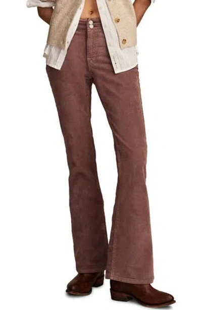 LUCKY BRAND LUCKY BRAND STEVIE SEAMED HIGH WAIST CORDUROY FLARE PANTS