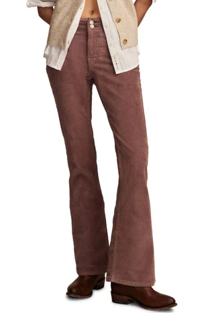 LUCKY BRAND LUCKY BRAND STEVIE SEAMED HIGH WAIST CORDUROY FLARE PANTS 