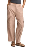 Lucky Brand Straight Leg Slub Cargo Pants In Etherea