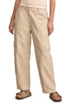 Lucky Brand Straight Leg Slub Cargo Pants In Tofu