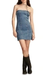 Lucky Brand Strapless Corset Denim Minidress In Kia