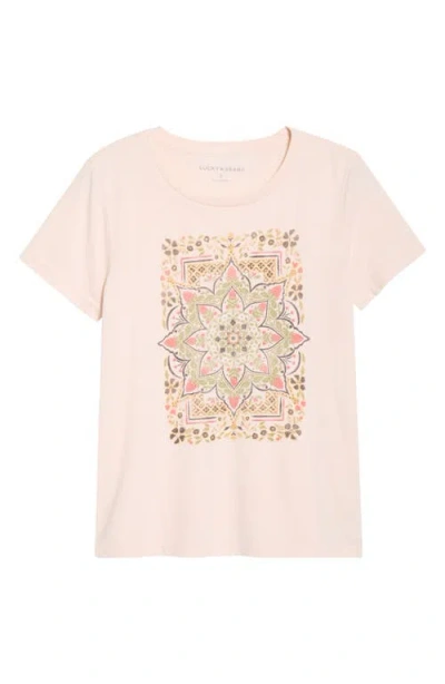 Lucky Brand Strawberry Mandala Graphic T-shirt In Pink