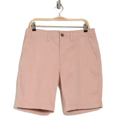 Lucky Brand Stretch Cotton Sateen Chino Shorts In Pink