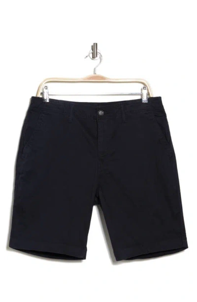Lucky Brand Stretch Cotton Sateen Chino Shorts In Black