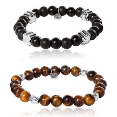 Lucky Brand Stretch Stone Bracelet Set In Multi