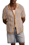 Lucky Brand Stripe Button Through Sweater