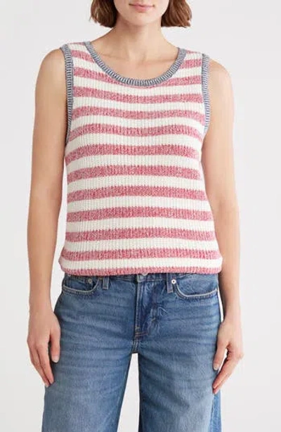 Lucky Brand Stripe Cotton Blend Sweater Tank